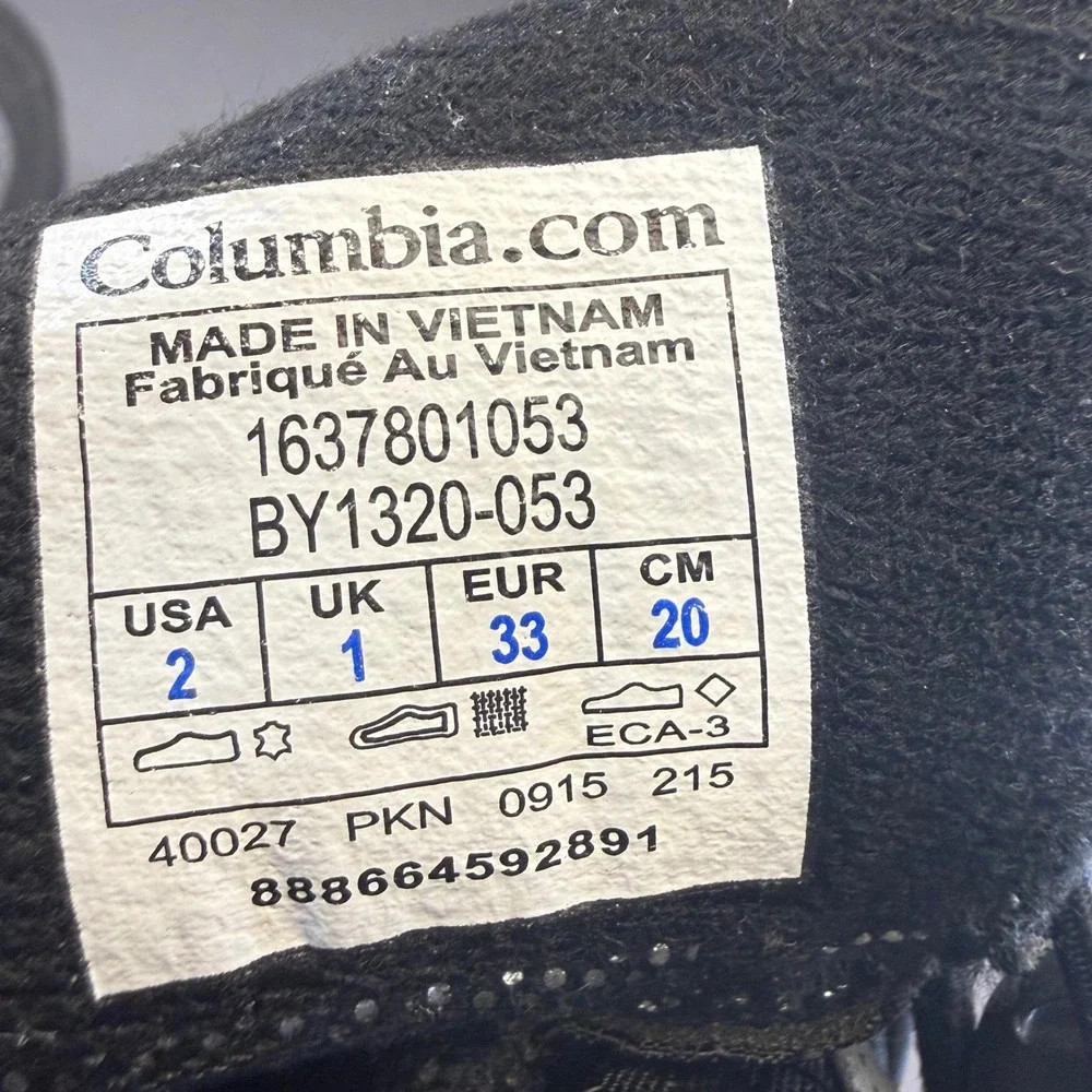 Columbia Kids Bugaboot‎ Plus IV Omni-Heat Waterproof Winter Boots Grey Blue